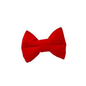 Vintage Royal Velvet Red Clip On Bowtie